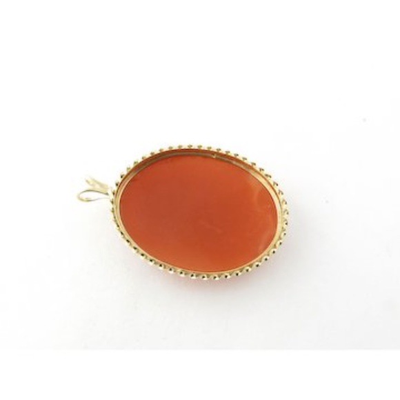 Vintage 14 Karat Yellow Gold Cameo Pendant #3055 - Picture 6 of 7